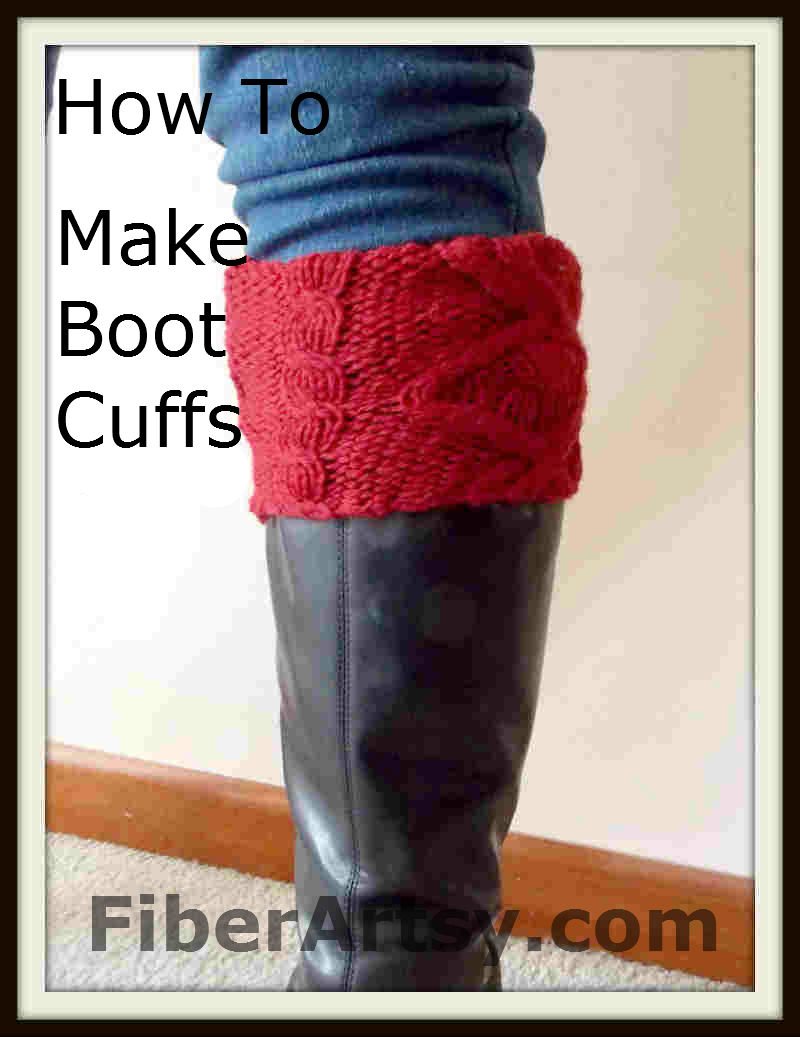 DIY Boot Cuff Tutorial, Fiberartsy.com
