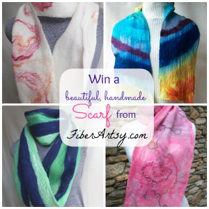 Hand felted scarf Giveaway, Eternal Girl, Fiberartsy