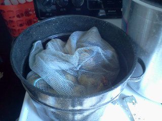 simmer dye bath