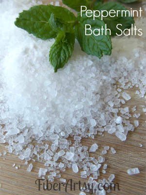 Peppermint Bath Salt Recipe, Fiberartsy.com