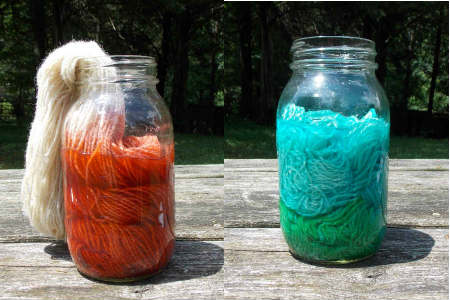 Kool Aid Solar Dyeing Experiment