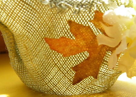 DIY Fall Decor Burlap Fabric Bowl