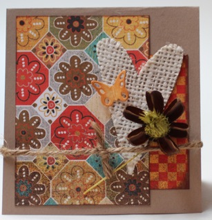 Burlap Card