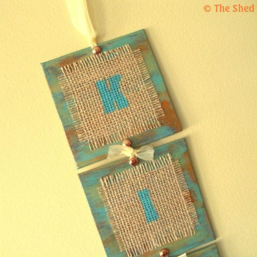 Wall Art made with Burlap