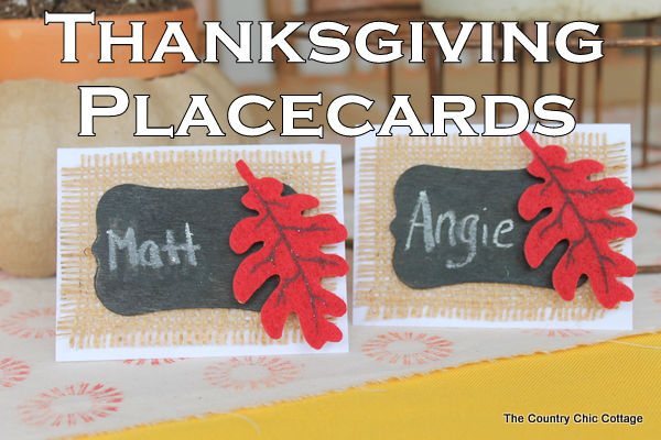 DIY Thanksgiving Table Placecards