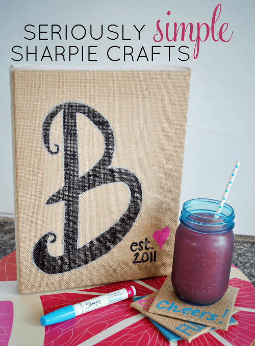 Sharpie and Burlap Craft Project