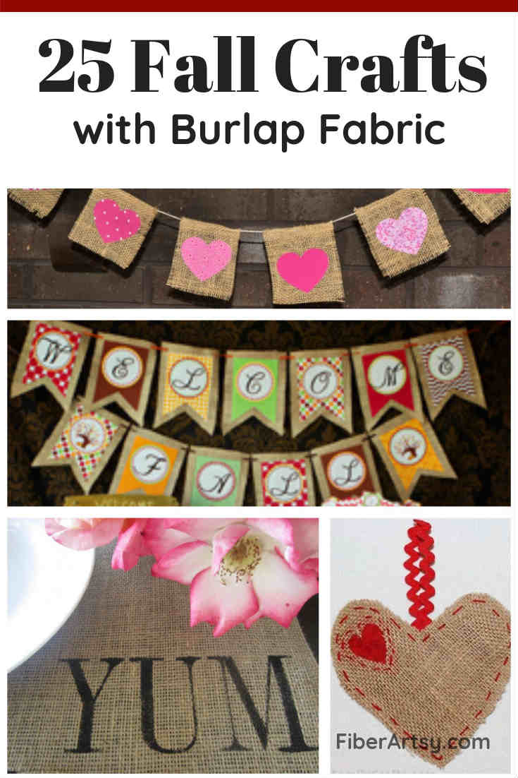 25 Fall Crafts you can make with Burlap Ribbon or Burlap Fabric