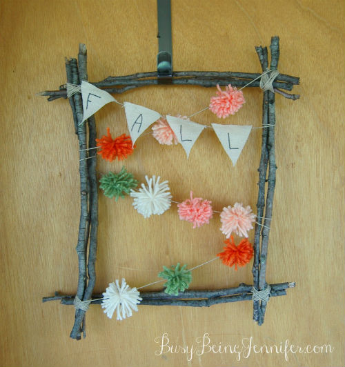 Autumn Wreath made with twigs
