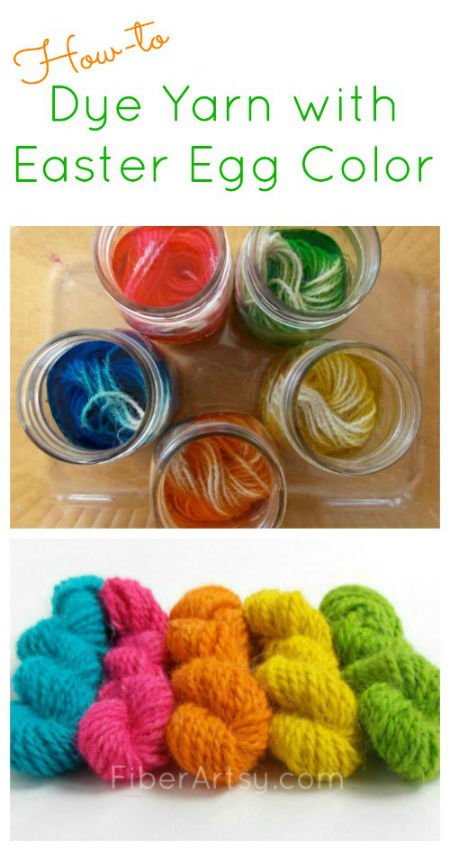 How to Dye Yarn with Easter Egg Color, FiberArtsy.com
