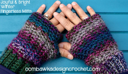 Crochet Fingerless mittens pattern