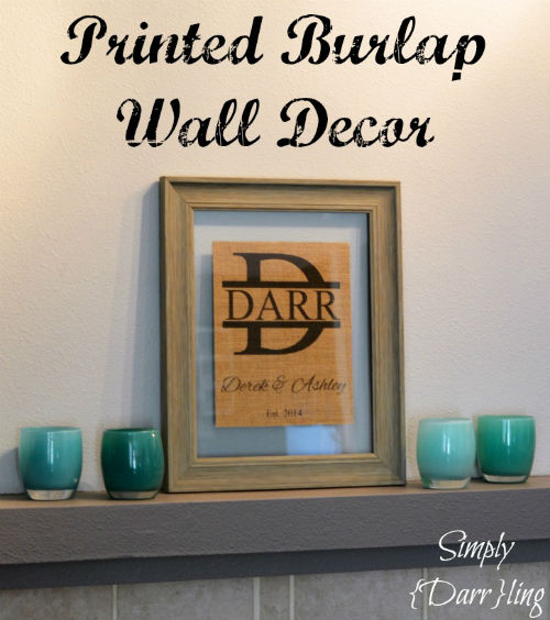 Printed Burlap Personalized Wall Decor