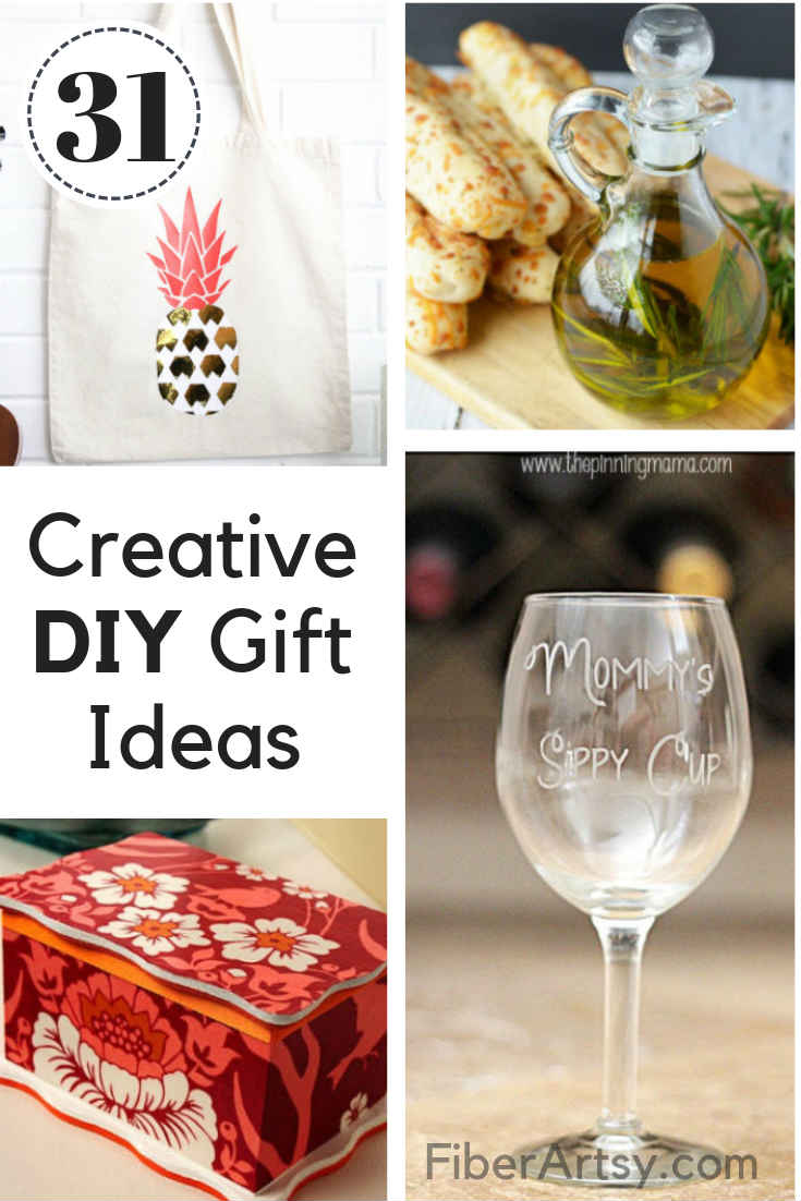 Creative Homemade Gifts. 31 Creative DIY Christmas Gift or Birthday Present Ideas that anyone can make.