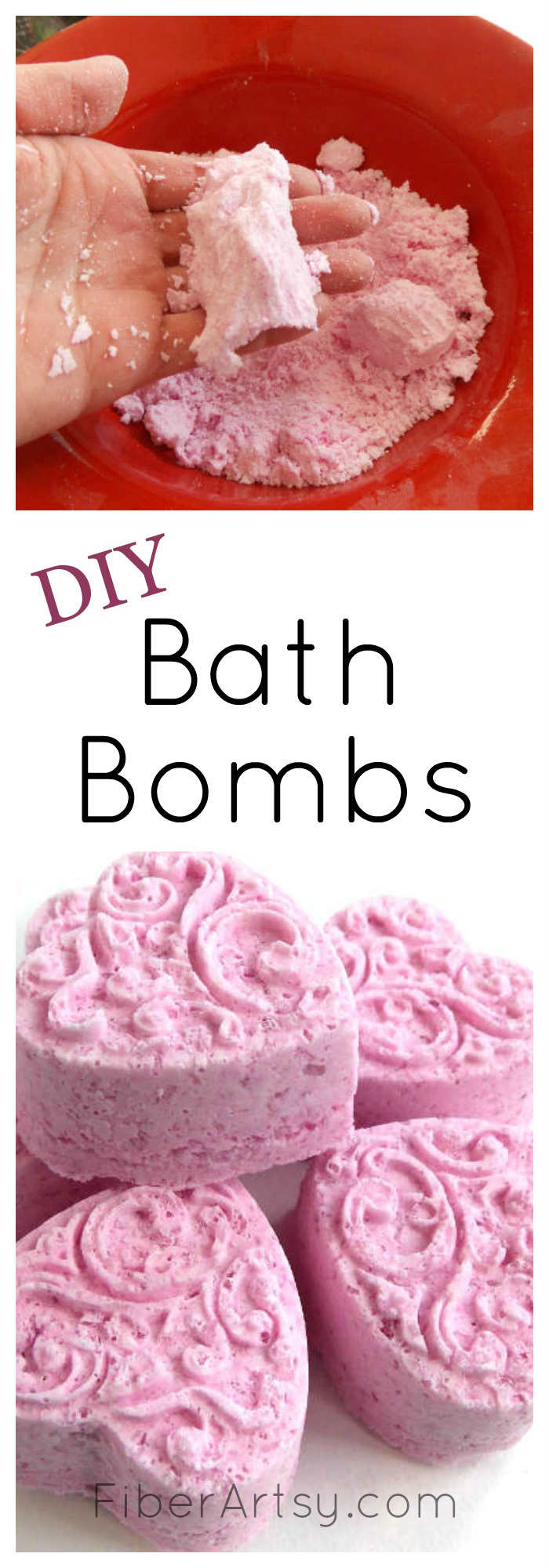 DIY Bath Bomb Recipe, Super easy recipe for making your own Bath Bombs at home.
