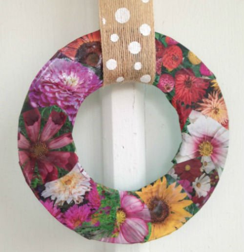 Decoupage Spring Wreath