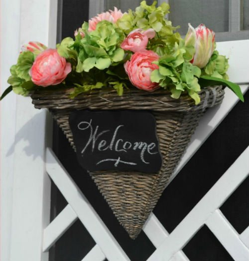 DIY Spring Flower Wreaths for your door, Fiberartsy.com