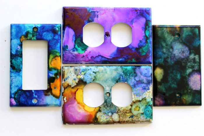 How To Use Alcohol Inks On Switch Plates Fiberartsy Com