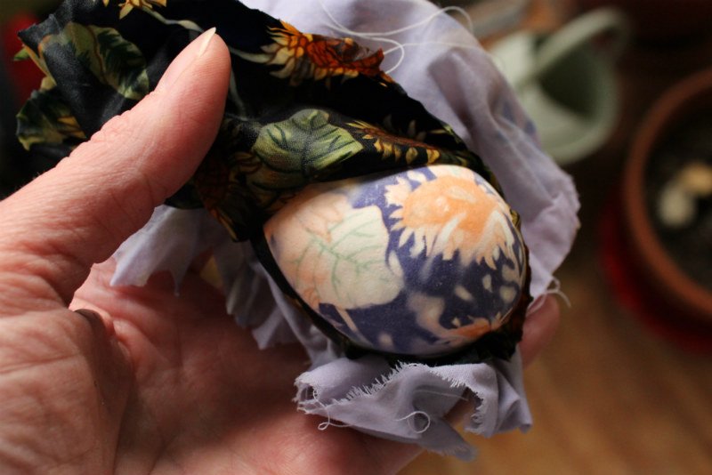 Unwrapping the Easter Eggs printed with Silk Ties