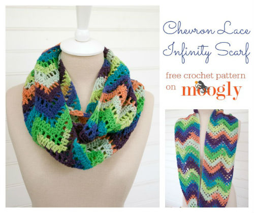 Lace infinity scarf pattern by Moogly