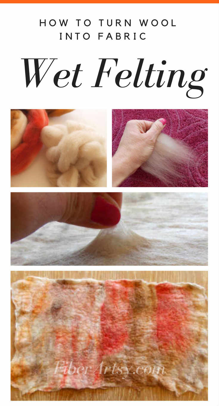 Basic Wet Felting, How to make wet felted fabric with wool