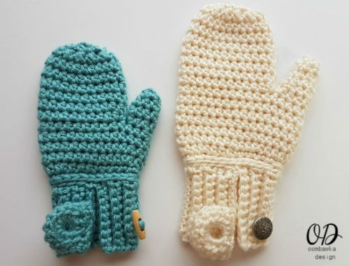 Easy On Mittens, a free crochet patterns by Oombawka Design Crochet