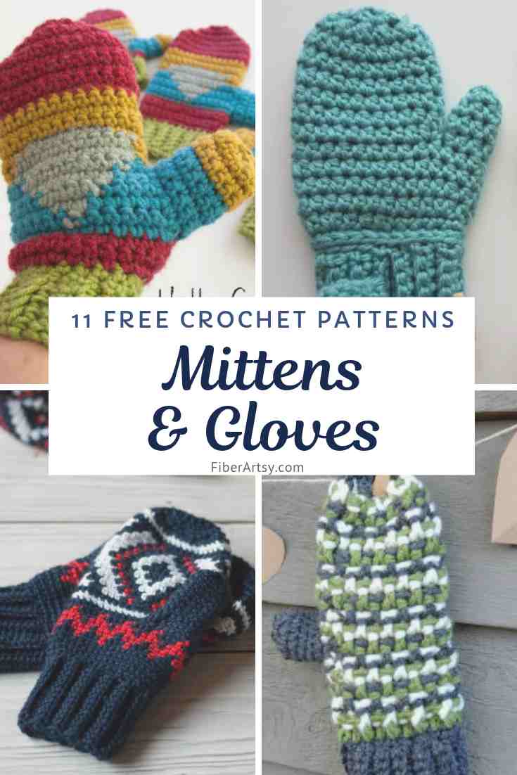 11 Free Crochet Patterns for Gloves and Mittens
