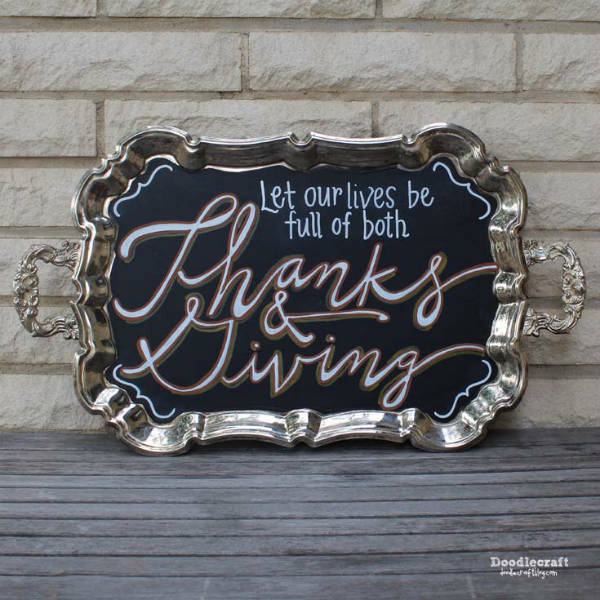 Thanksgiving Dinner DIY Serving Platter