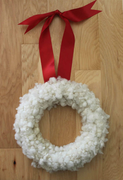 Christmas Wreath made with Wool