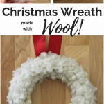 DIY Christmas Wreath How to make a White Christmas Wreath with Sheep Wool