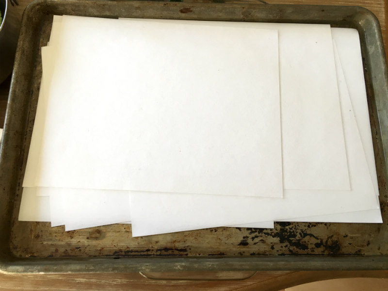 Soaking the Paper in water with an Alum Mordant
