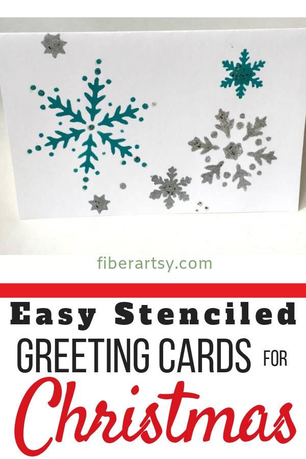 How to make Stenciled Greeting Cards for Christmas