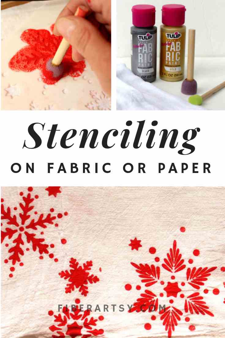 How to Stencil with Paint on Fabric or Paper