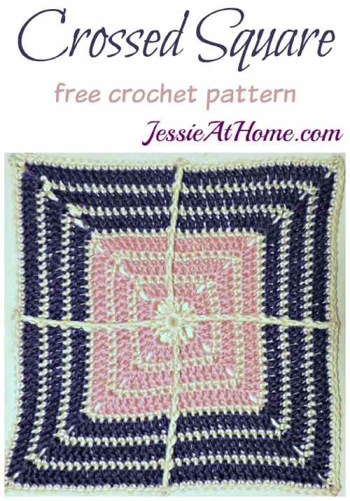 Crossed Square Crochet by Designer Jessie At Home