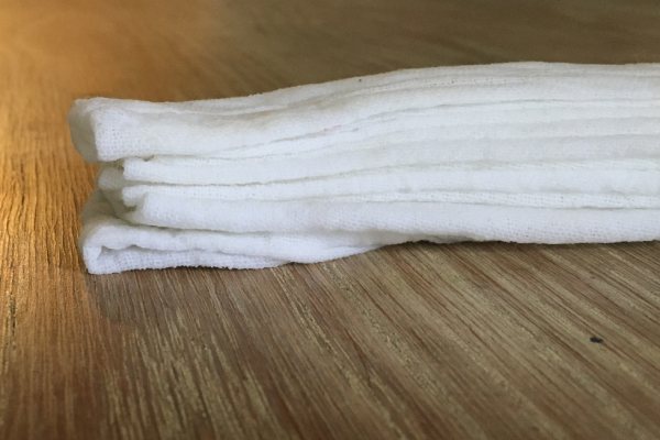 Fold the entire towel to be dyed