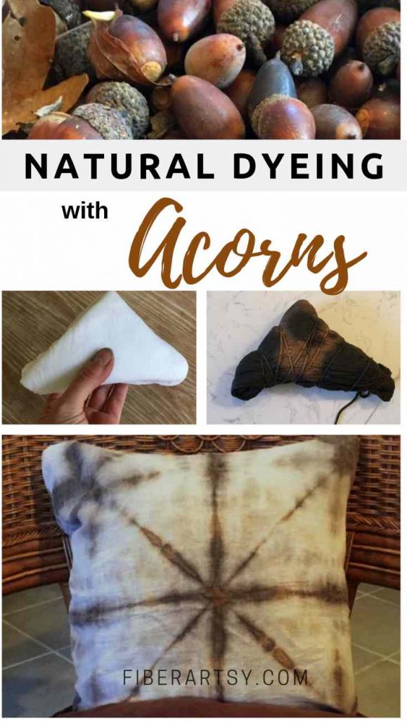 Natural Dyeing with Acorns. A great dye for cotton fabric and wool yarn.