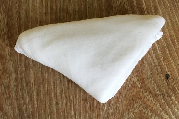 Cotton fabric triangle folded for tie dyeing or itajime shibori dyeing
