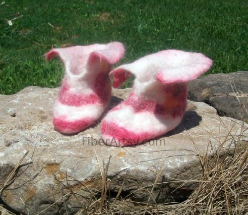Wet Felted Childrens Slippers