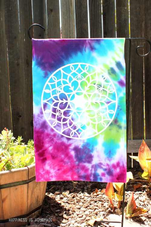 Tie Dyed Garden Flag