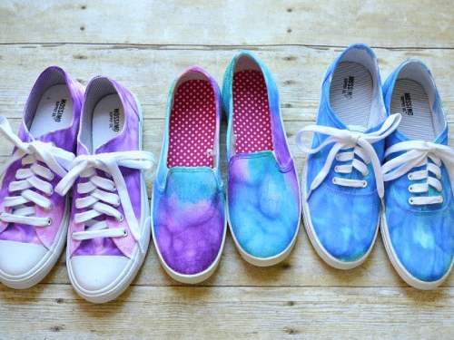Fabric Shoes dyed with Sharpies