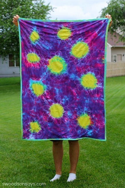 Sunburst Tie Dyed Baby Blanket