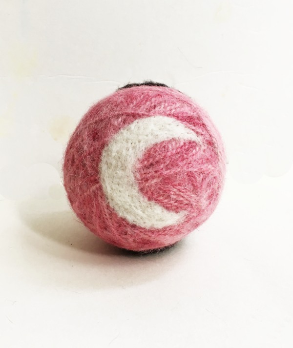Wool Dryer Ball with a Moon Shape