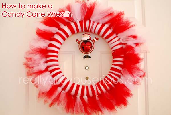 DIY Candy Cane Wreath