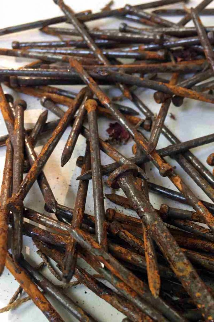 Rusted Nails for a Mordant