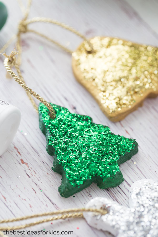 Salt Dough Glitter Ornaments
