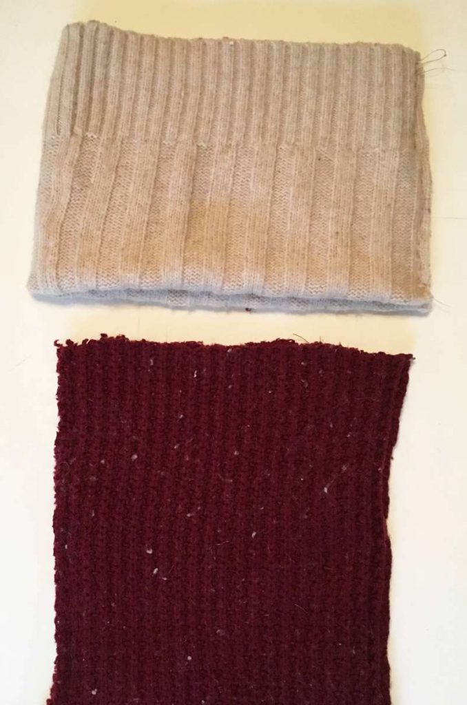 How to sew the cuff into the Christmas stocking
