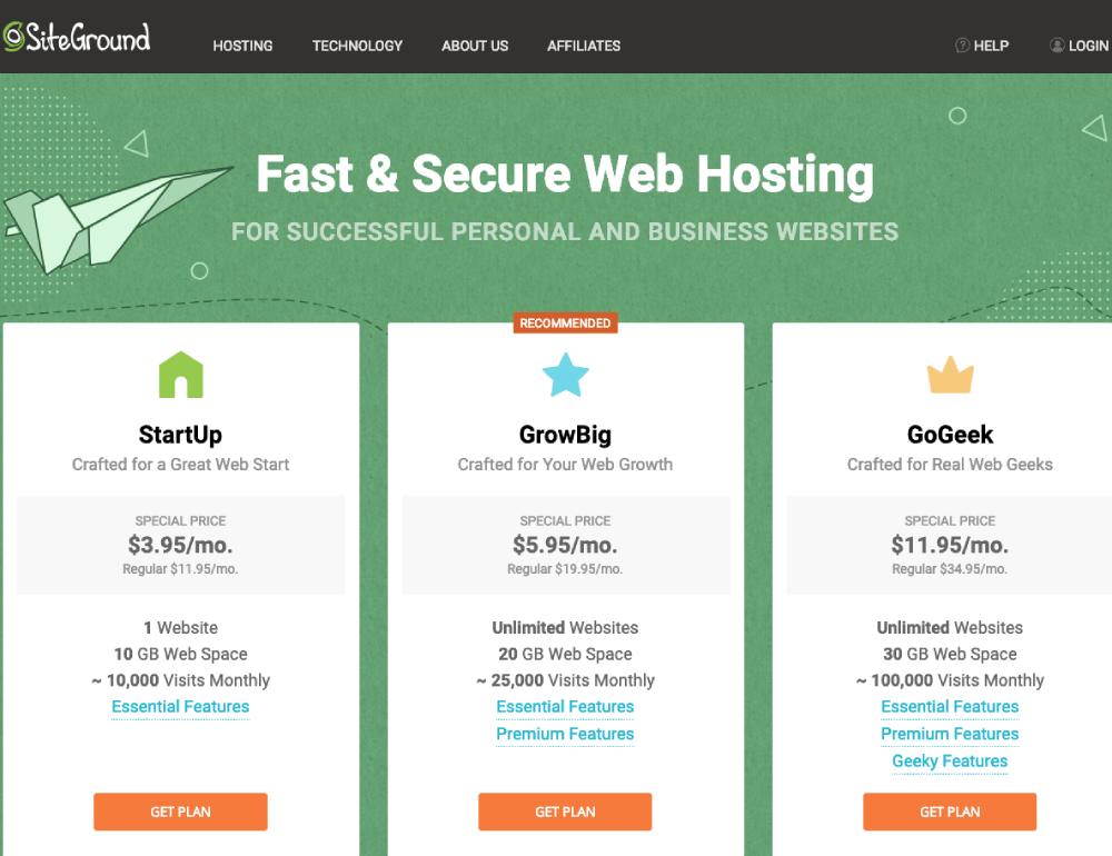 Sign up for Web Hosting