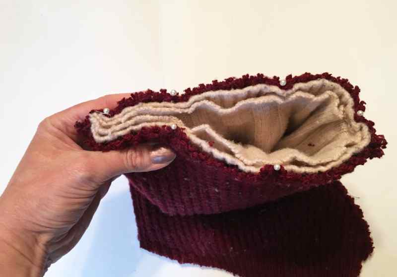 Tuck the Cuff inside the Christmas Stocking
