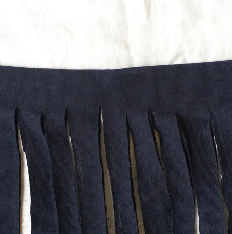 Shirt cut into yarn