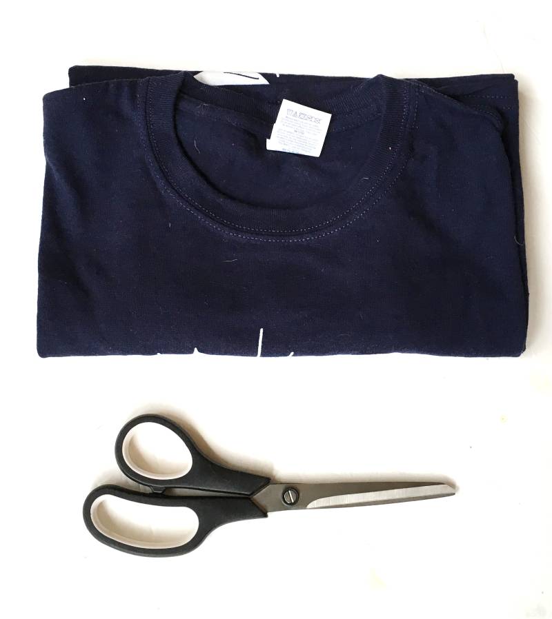 Old T Shirt and Fabric Scissors