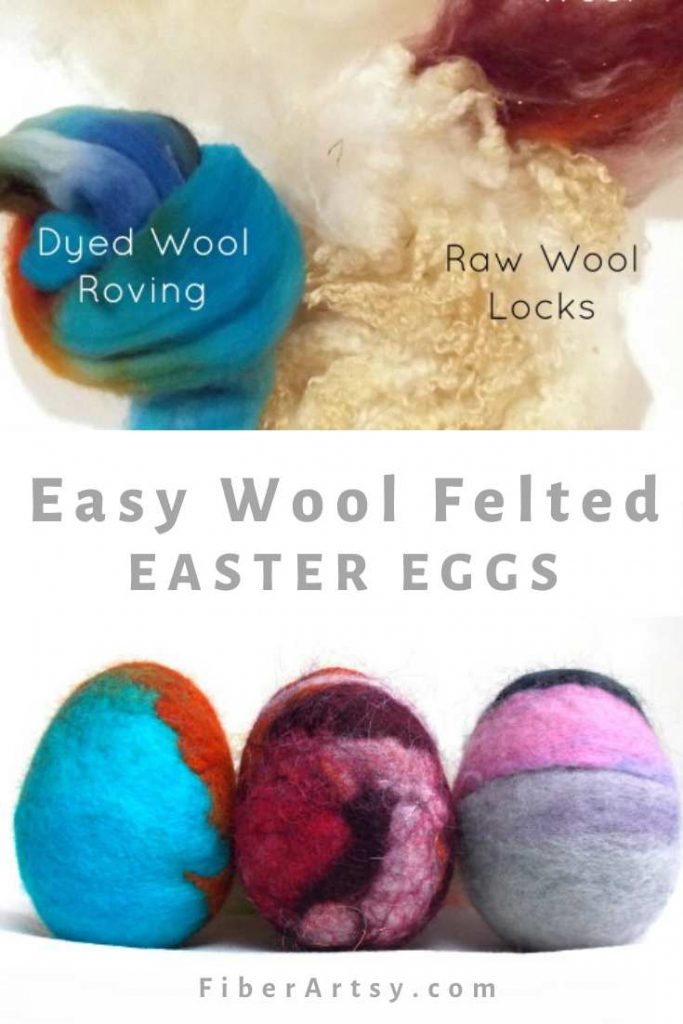 Wet Wool Felted Easter Eggs