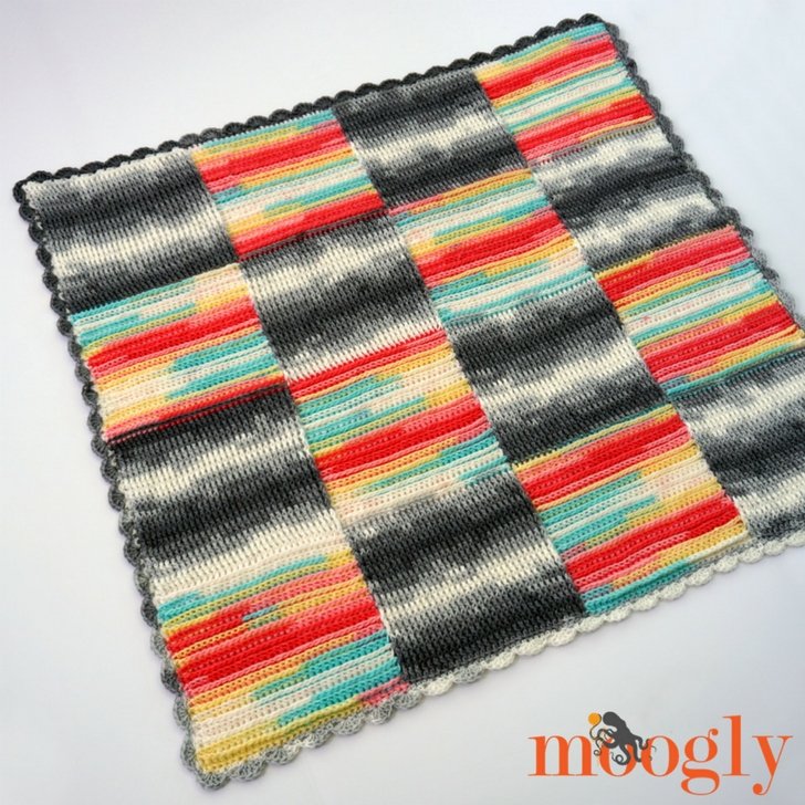 Free Crochet Pattern Basketweave Blocks Blanket